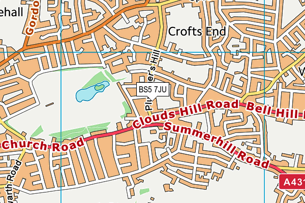 BS5 7JU map - OS VectorMap District (Ordnance Survey) BS5 7JU map - OS VectorMap District (Ordnance Survey)