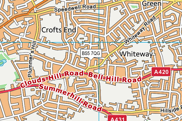BS5 7QG map - OS VectorMap District (Ordnance Survey) BS5 7QG map - OS VectorMap District (Ordnance Survey)