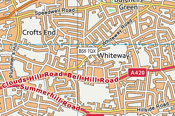 BS5 7QX map - OS VectorMap District (Ordnance Survey) BS5 7QX map - OS VectorMap District (Ordnance Survey)