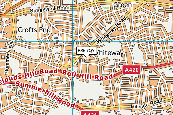 BS5 7QY map - OS VectorMap District (Ordnance Survey) BS5 7QY map - OS VectorMap District (Ordnance Survey)