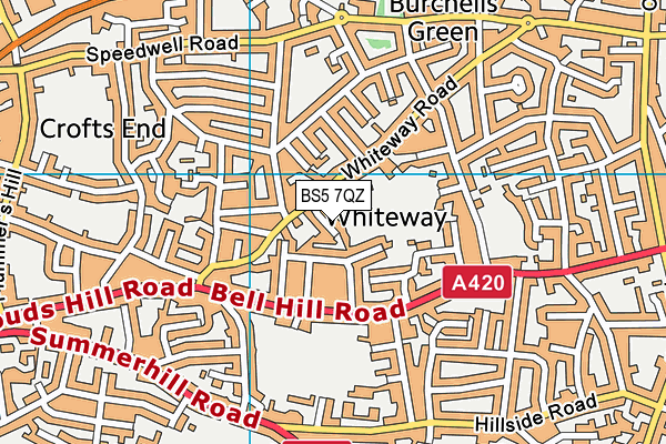BS5 7QZ map - OS VectorMap District (Ordnance Survey) BS5 7QZ map - OS VectorMap District (Ordnance Survey)