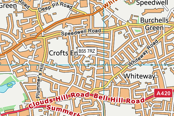 BS5 7RZ map - OS VectorMap District (Ordnance Survey) BS5 7RZ map - OS VectorMap District (Ordnance Survey)