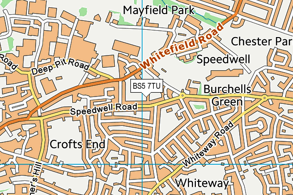 BS5 7TU map - OS VectorMap District (Ordnance Survey) BS5 7TU map - OS VectorMap District (Ordnance Survey)