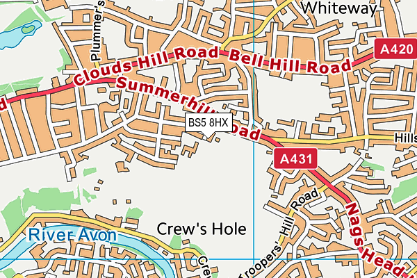 BS5 8HX map - OS VectorMap District (Ordnance Survey) BS5 8HX map - OS VectorMap District (Ordnance Survey)