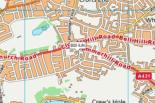BS5 8JN map - OS VectorMap District (Ordnance Survey) BS5 8JN map - OS VectorMap District (Ordnance Survey)