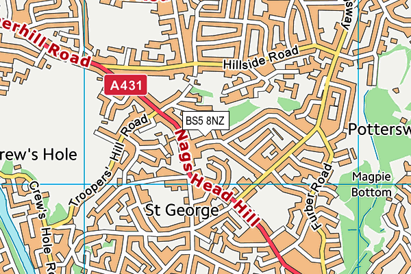BS5 8NZ map - OS VectorMap District (Ordnance Survey) BS5 8NZ map - OS VectorMap District (Ordnance Survey)
