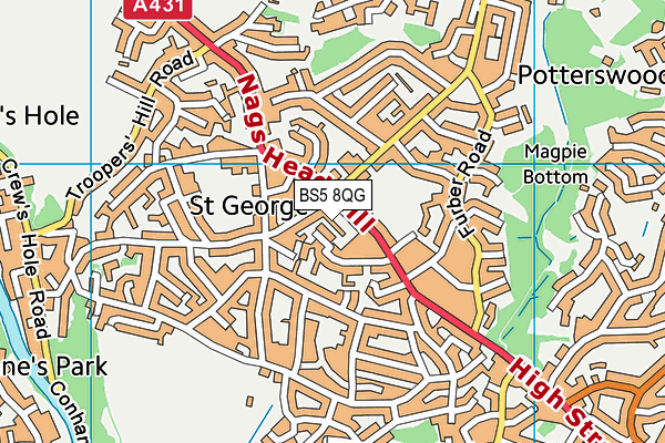 BS5 8QG map - OS VectorMap District (Ordnance Survey) BS5 8QG map - OS VectorMap District (Ordnance Survey)