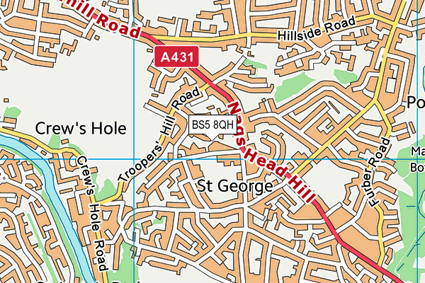 BS5 8QH map - OS VectorMap District (Ordnance Survey) BS5 8QH map - OS VectorMap District (Ordnance Survey)