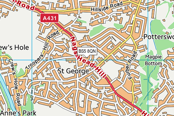 BS5 8QN map - OS VectorMap District (Ordnance Survey) BS5 8QN map - OS VectorMap District (Ordnance Survey)