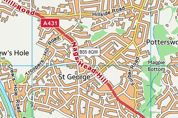 BS5 8QW map - OS VectorMap District (Ordnance Survey) BS5 8QW map - OS VectorMap District (Ordnance Survey)