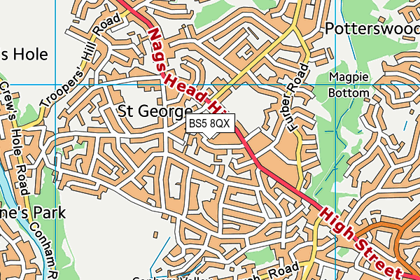 BS5 8QX map - OS VectorMap District (Ordnance Survey) BS5 8QX map - OS VectorMap District (Ordnance Survey)