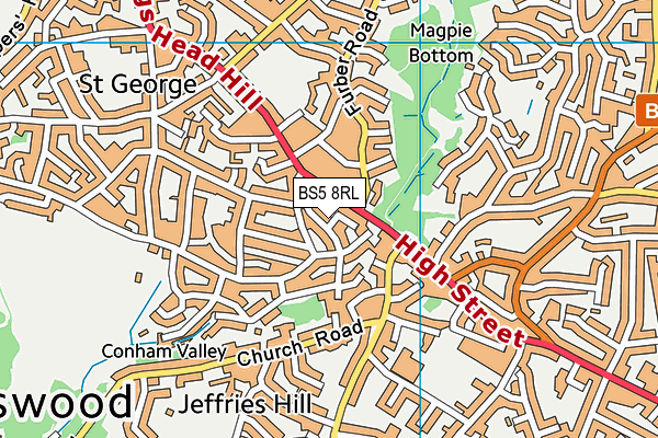 BS5 8RL map - OS VectorMap District (Ordnance Survey) BS5 8RL map - OS VectorMap District (Ordnance Survey)