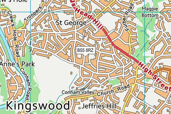 BS5 8RZ map - OS VectorMap District (Ordnance Survey) BS5 8RZ map - OS VectorMap District (Ordnance Survey)