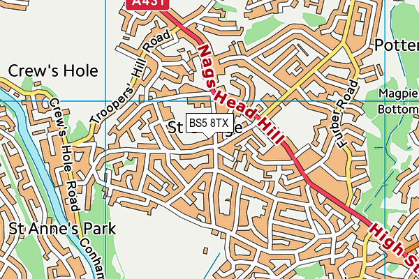 BS5 8TX map - OS VectorMap District (Ordnance Survey) BS5 8TX map - OS VectorMap District (Ordnance Survey)