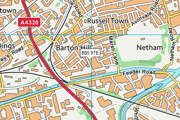BS5 9TE map - OS VectorMap District (Ordnance Survey) BS5 9TE map - OS VectorMap District (Ordnance Survey)