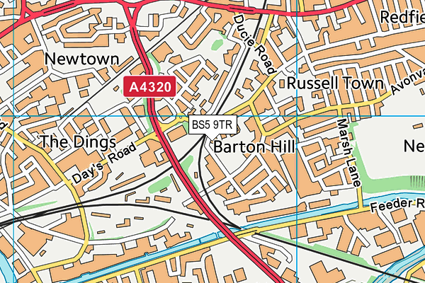 BS5 9TR map - OS VectorMap District (Ordnance Survey) BS5 9TR map - OS VectorMap District (Ordnance Survey)