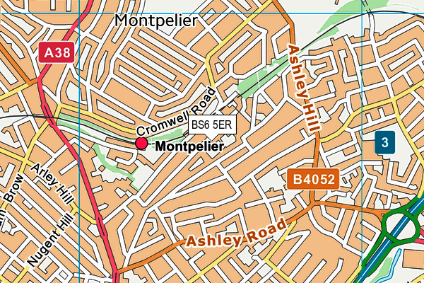 BS6 5ER map - OS VectorMap District (Ordnance Survey) BS6 5ER map - OS VectorMap District (Ordnance Survey)