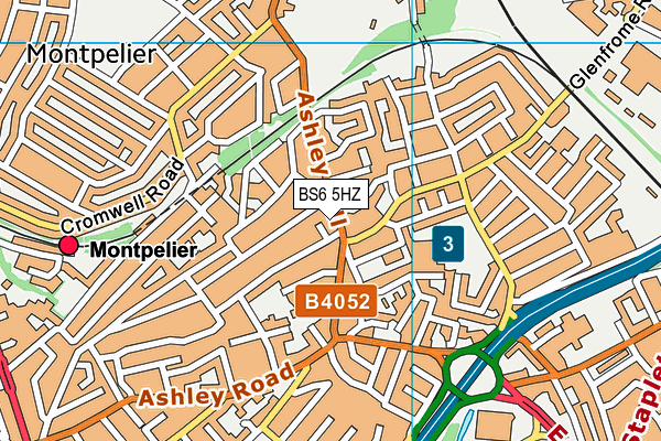 BS6 5HZ map - OS VectorMap District (Ordnance Survey) BS6 5HZ map - OS VectorMap District (Ordnance Survey)