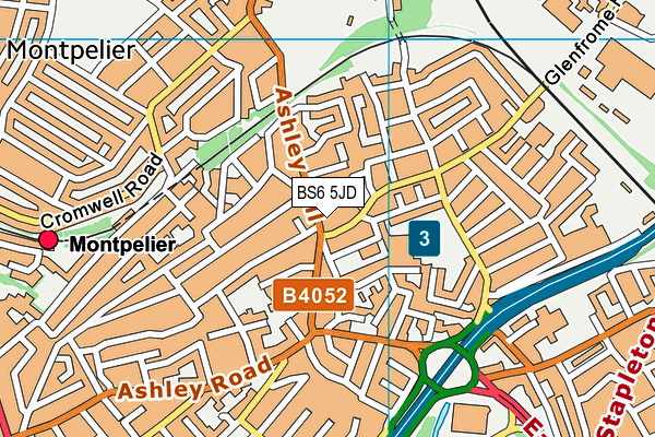 BS6 5JD map - OS VectorMap District (Ordnance Survey) BS6 5JD map - OS VectorMap District (Ordnance Survey)