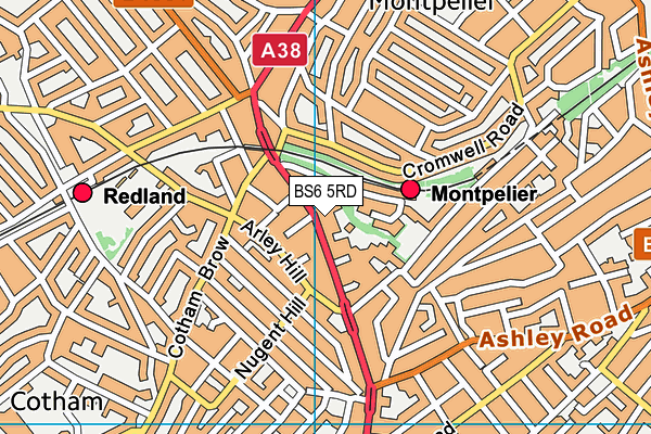 BS6 5RD map - OS VectorMap District (Ordnance Survey) BS6 5RD map - OS VectorMap District (Ordnance Survey)