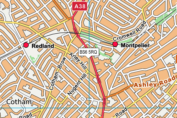 BS6 5RQ map - OS VectorMap District (Ordnance Survey)
