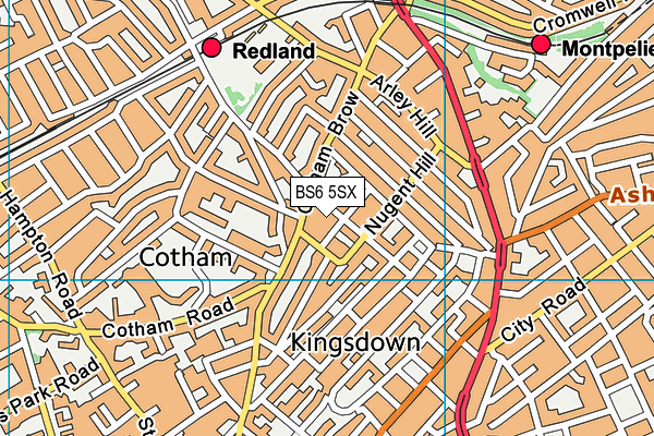 BS6 5SX map - OS VectorMap District (Ordnance Survey) BS6 5SX map - OS VectorMap District (Ordnance Survey)
