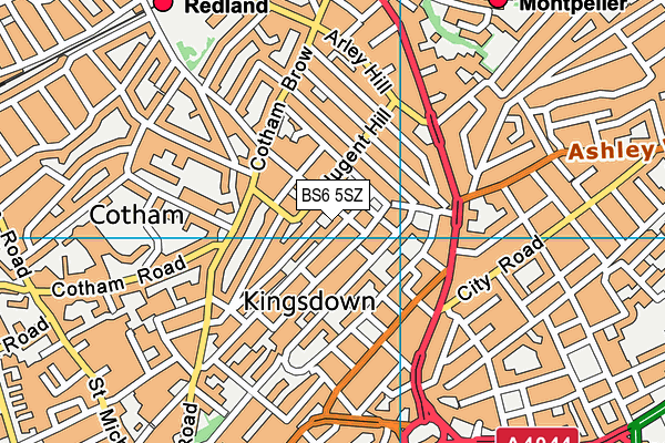 BS6 5SZ map - OS VectorMap District (Ordnance Survey) BS6 5SZ map - OS VectorMap District (Ordnance Survey)