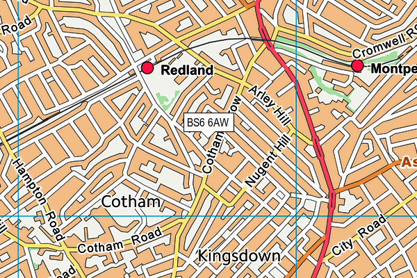 BS6 6AW map - OS VectorMap District (Ordnance Survey) BS6 6AW map - OS VectorMap District (Ordnance Survey)