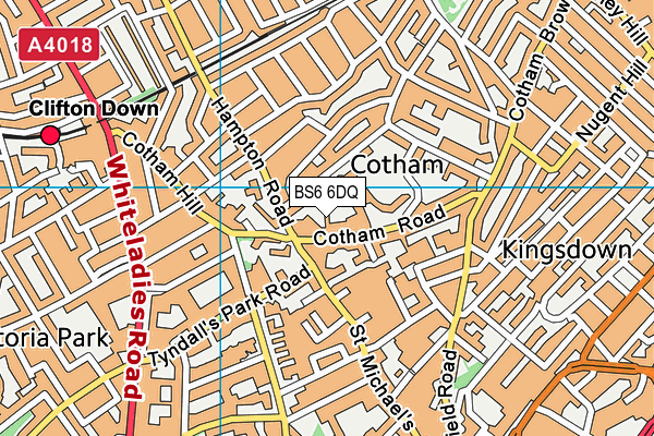 BS6 6DQ map - OS VectorMap District (Ordnance Survey)