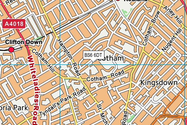 BS6 6DT map - OS VectorMap District (Ordnance Survey)