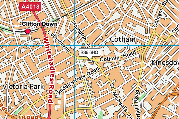 BS6 6HQ map - OS VectorMap District (Ordnance Survey) BS6 6HQ map - OS VectorMap District (Ordnance Survey)