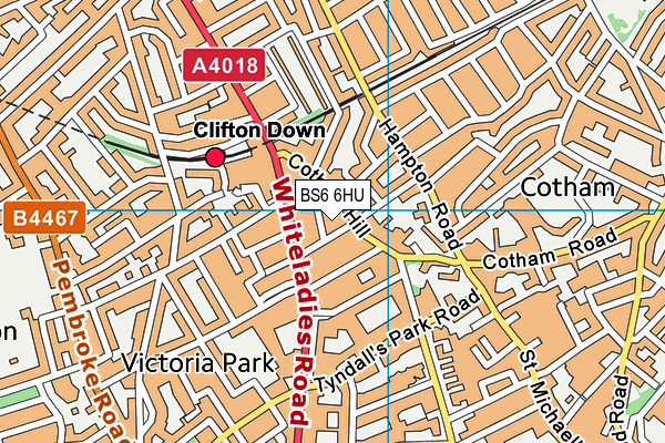 BS6 6HU map - OS VectorMap District (Ordnance Survey)