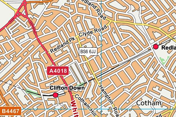 BS6 6JJ map - OS VectorMap District (Ordnance Survey) BS6 6JJ map - OS VectorMap District (Ordnance Survey)
