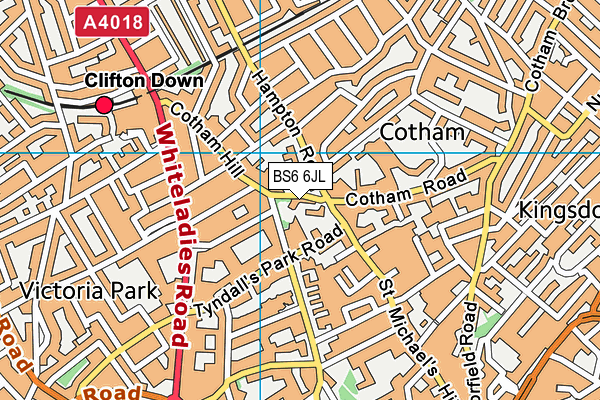 BS6 6JL map - OS VectorMap District (Ordnance Survey)