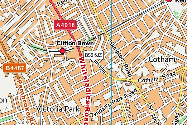 BS6 6JZ map - OS VectorMap District (Ordnance Survey) BS6 6JZ map - OS VectorMap District (Ordnance Survey)