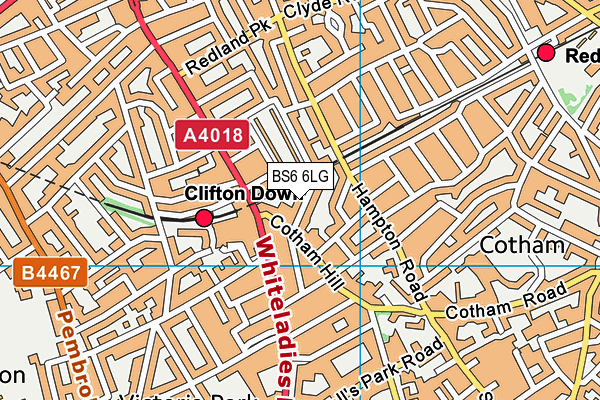 BS6 6LG map - OS VectorMap District (Ordnance Survey) BS6 6LG map - OS VectorMap District (Ordnance Survey)