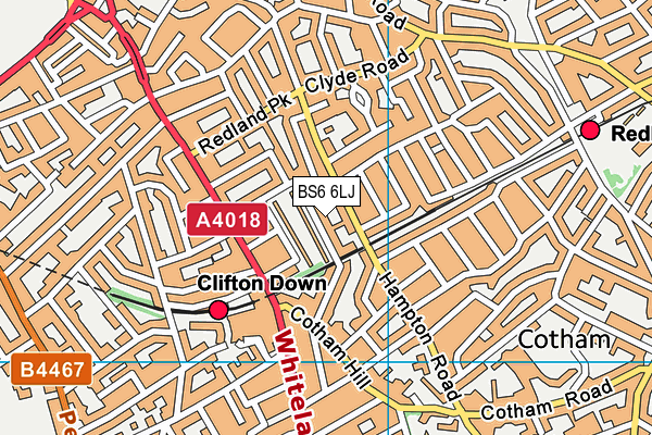 BS6 6LJ map - OS VectorMap District (Ordnance Survey) BS6 6LJ map - OS VectorMap District (Ordnance Survey)