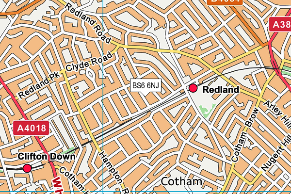BS6 6NJ map - OS VectorMap District (Ordnance Survey) BS6 6NJ map - OS VectorMap District (Ordnance Survey)