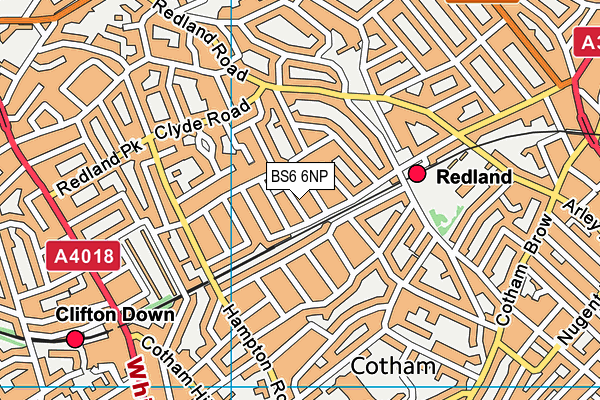 BS6 6NP map - OS VectorMap District (Ordnance Survey)