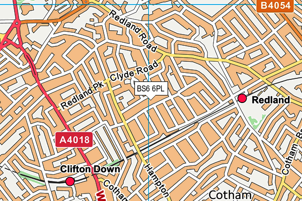 BS6 6PL map - OS VectorMap District (Ordnance Survey)