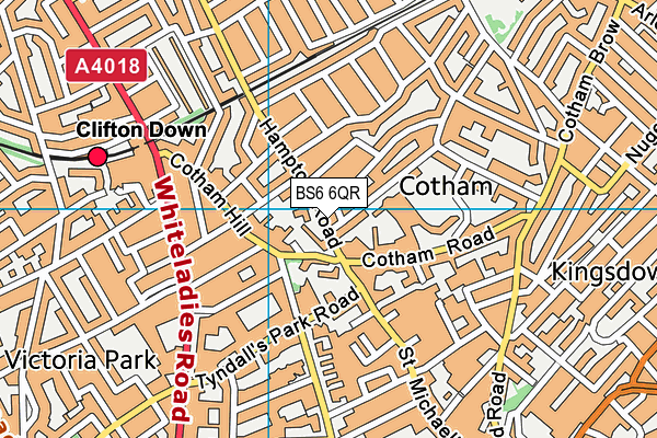 BS6 6QR map - OS VectorMap District (Ordnance Survey)