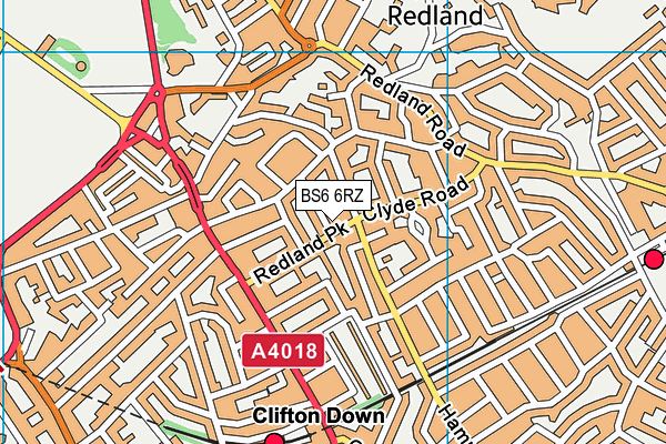 BS6 6RZ map - OS VectorMap District (Ordnance Survey) BS6 6RZ map - OS VectorMap District (Ordnance Survey)