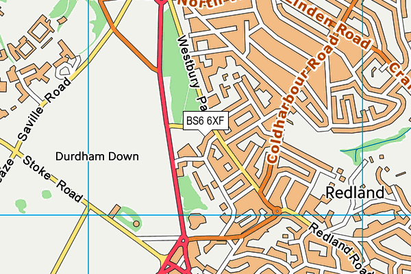 BS6 6XF map - OS VectorMap District (Ordnance Survey)