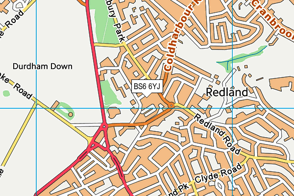 BS6 6YJ map - OS VectorMap District (Ordnance Survey) BS6 6YJ map - OS VectorMap District (Ordnance Survey)