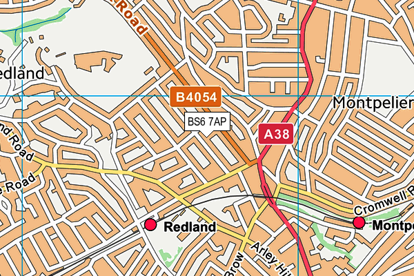 BS6 7AP map - OS VectorMap District (Ordnance Survey)