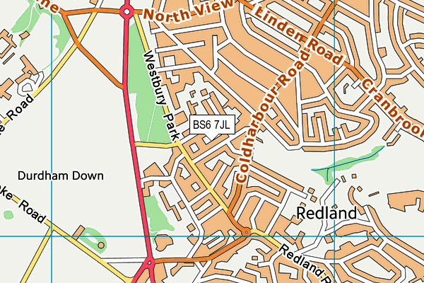 BS6 7JL map - OS VectorMap District (Ordnance Survey) BS6 7JL map - OS VectorMap District (Ordnance Survey)