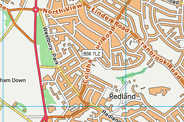 BS6 7LZ map - OS VectorMap District (Ordnance Survey) BS6 7LZ map - OS VectorMap District (Ordnance Survey)
