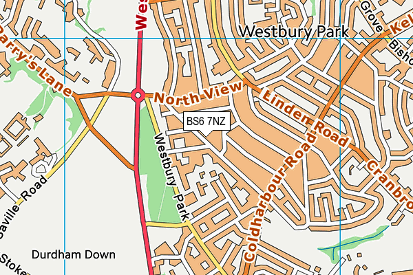 BS6 7NZ map - OS VectorMap District (Ordnance Survey) BS6 7NZ map - OS VectorMap District (Ordnance Survey)