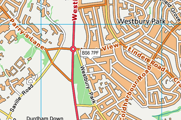BS6 7PF map - OS VectorMap District (Ordnance Survey) BS6 7PF map - OS VectorMap District (Ordnance Survey)