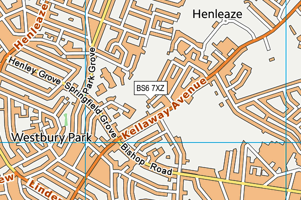 BS6 7XZ map - OS VectorMap District (Ordnance Survey) BS6 7XZ map - OS VectorMap District (Ordnance Survey)